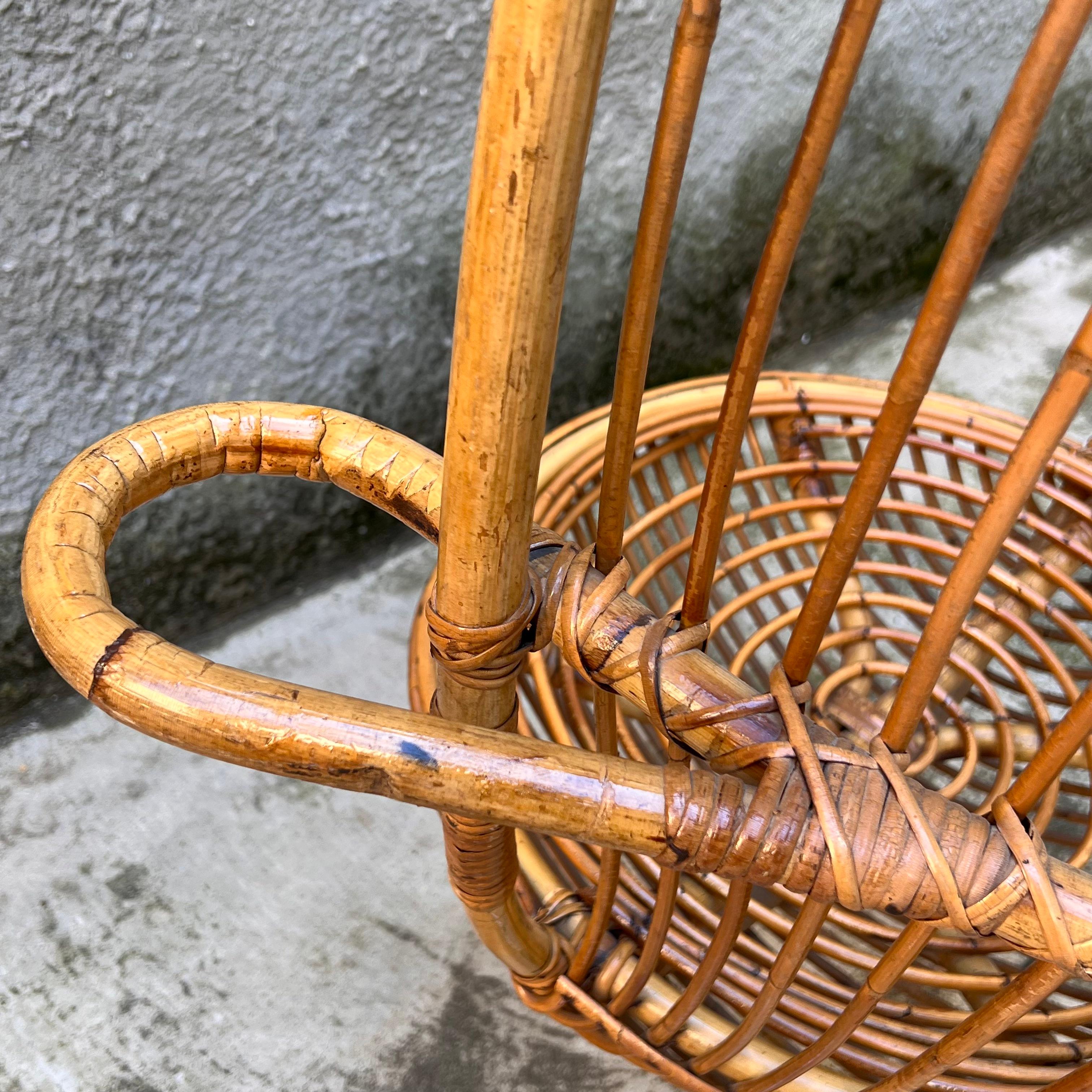 Bamboo Suspended Chair  from Outside - Castano Brothers - Italy - 1950s 2