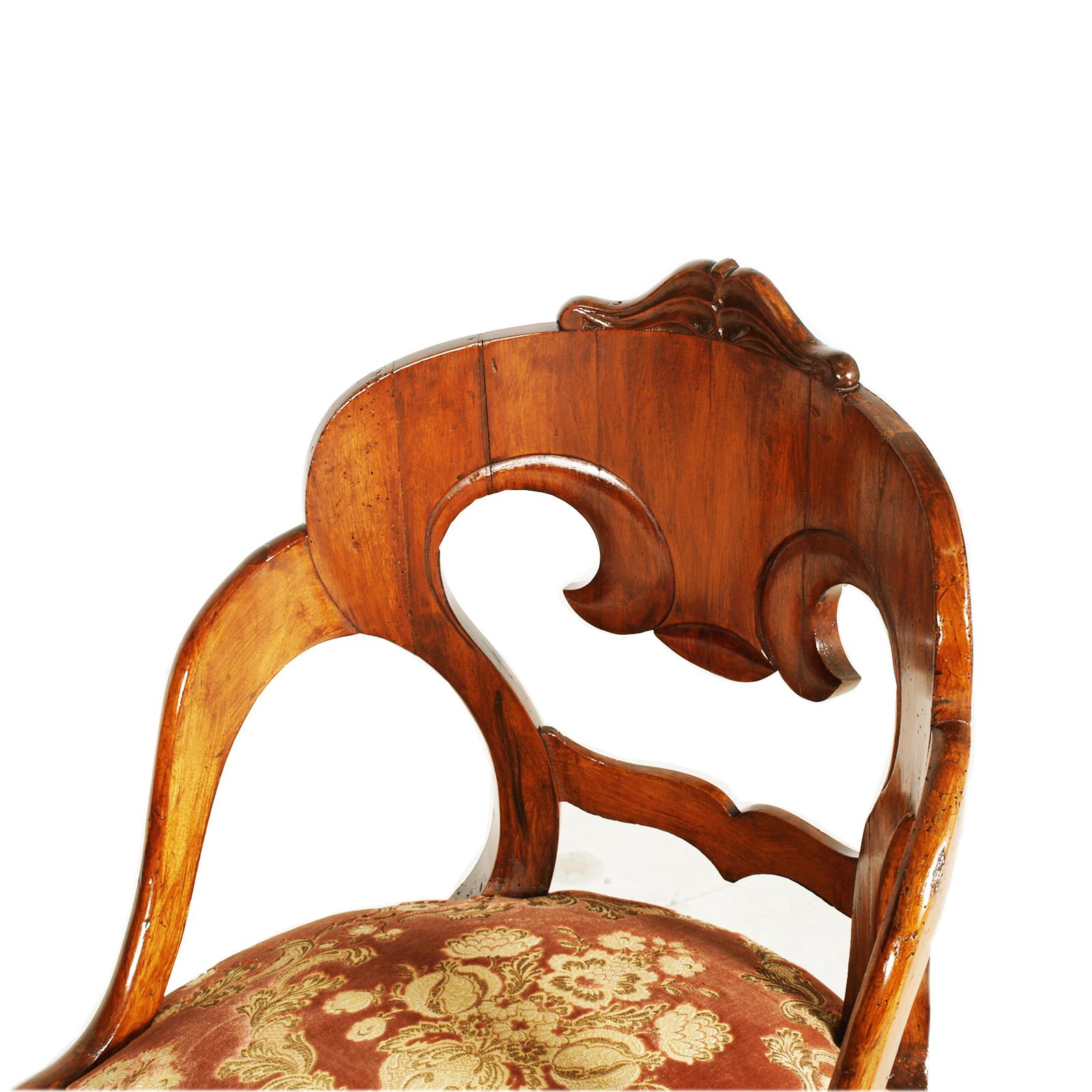 Fauteuil Bergère Louis XVI de Testolini Frères en noyer sculpté en vente 1
