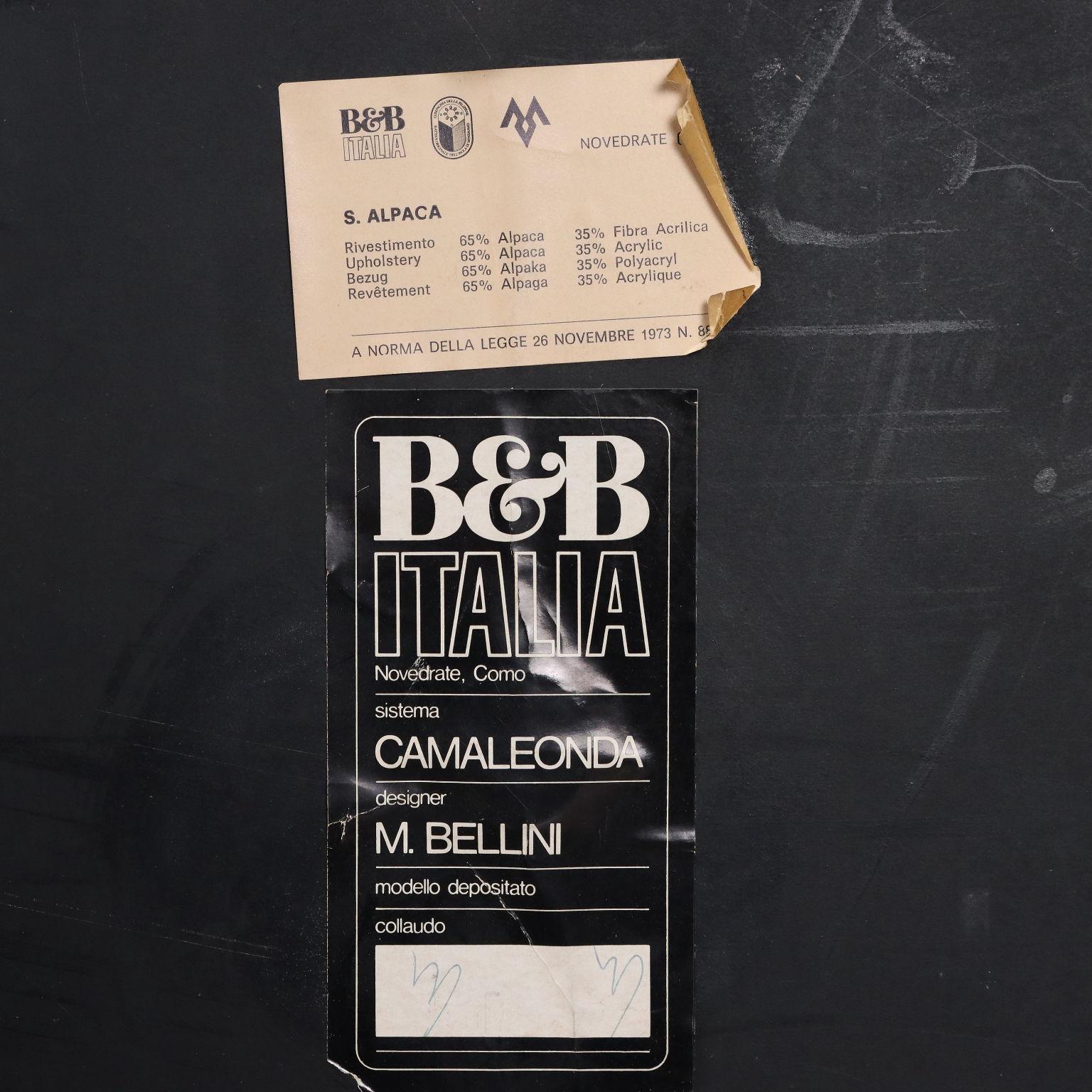 Sedute Modulari 'Camaleonda' di Mario Bellini anni 70 in tessuto verde in vendita 4