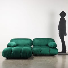 Modular chairs 'Camaleonda' by Mario Bellini 1970s in green fabric