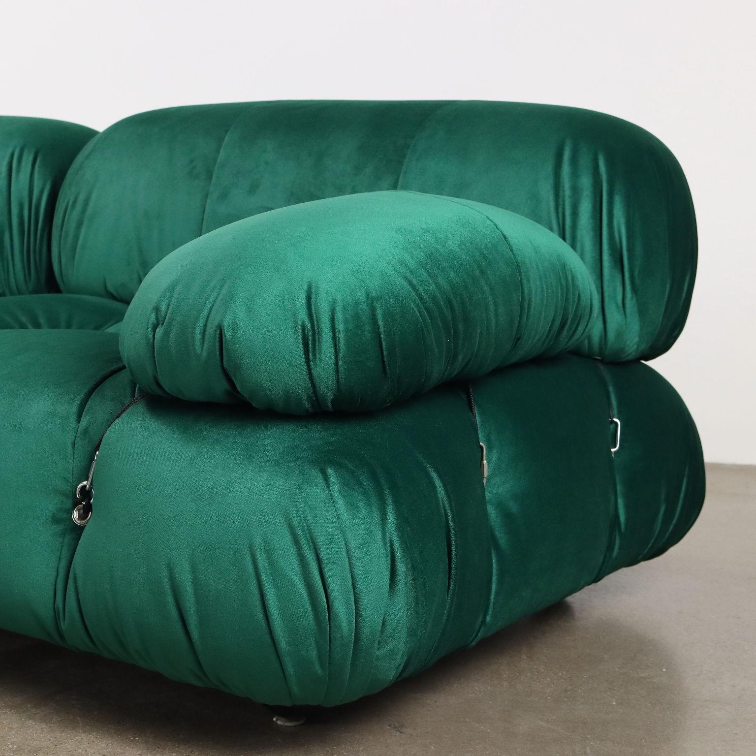 Sedute Modulari 'Camaleonda' di Mario Bellini anni 70 in tessuto verde In condizioni buone in vendita a Milano, IT