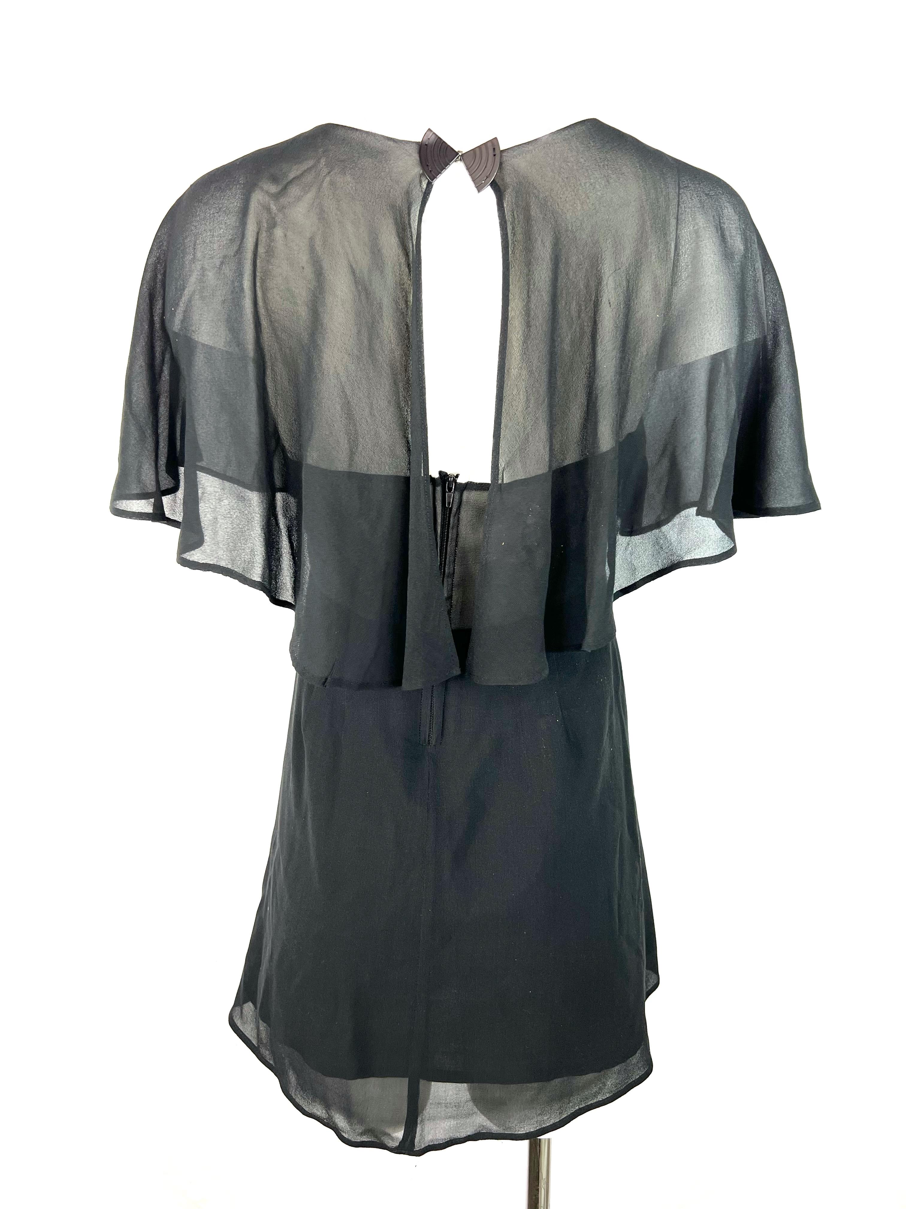 See by Chloe Black and White Silk Tunic Dres, Size 2 In Excellent Condition For Sale In Beverly Hills, CA