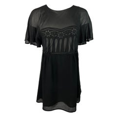 See by Chloe Black and White Silk Tunic Dres, Size 2
