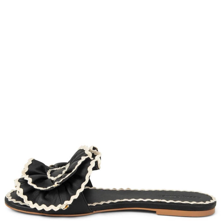SEE by CHLOE black leather 2019 MOLLY RICRAC SLIDE Sandals Shoes 40 For  Sale at 1stDibs | see by chloe sandals sale, chloe slides