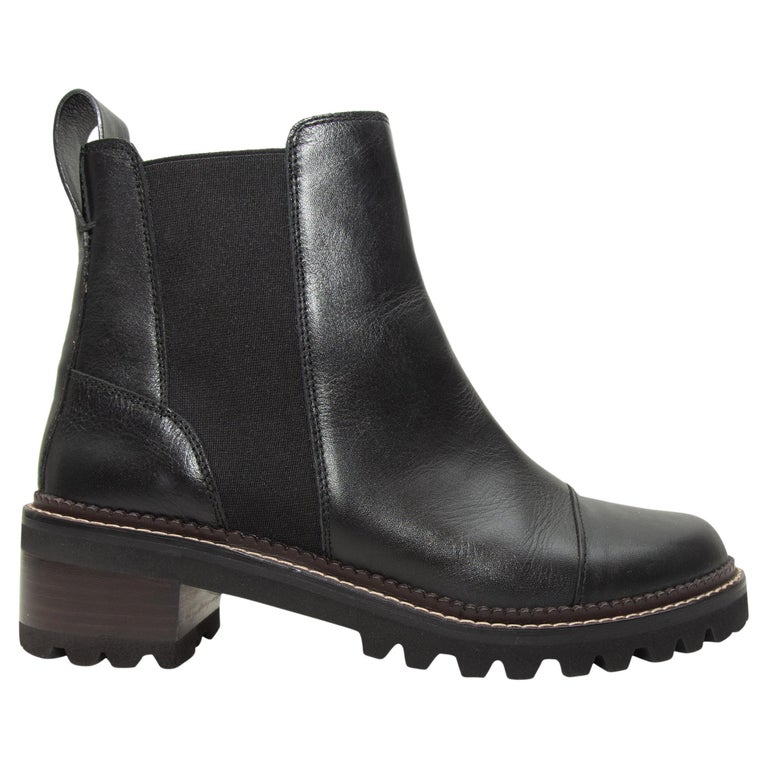 See by Chloe Black Leather Chelsea Boots For Sale at 1stDibs