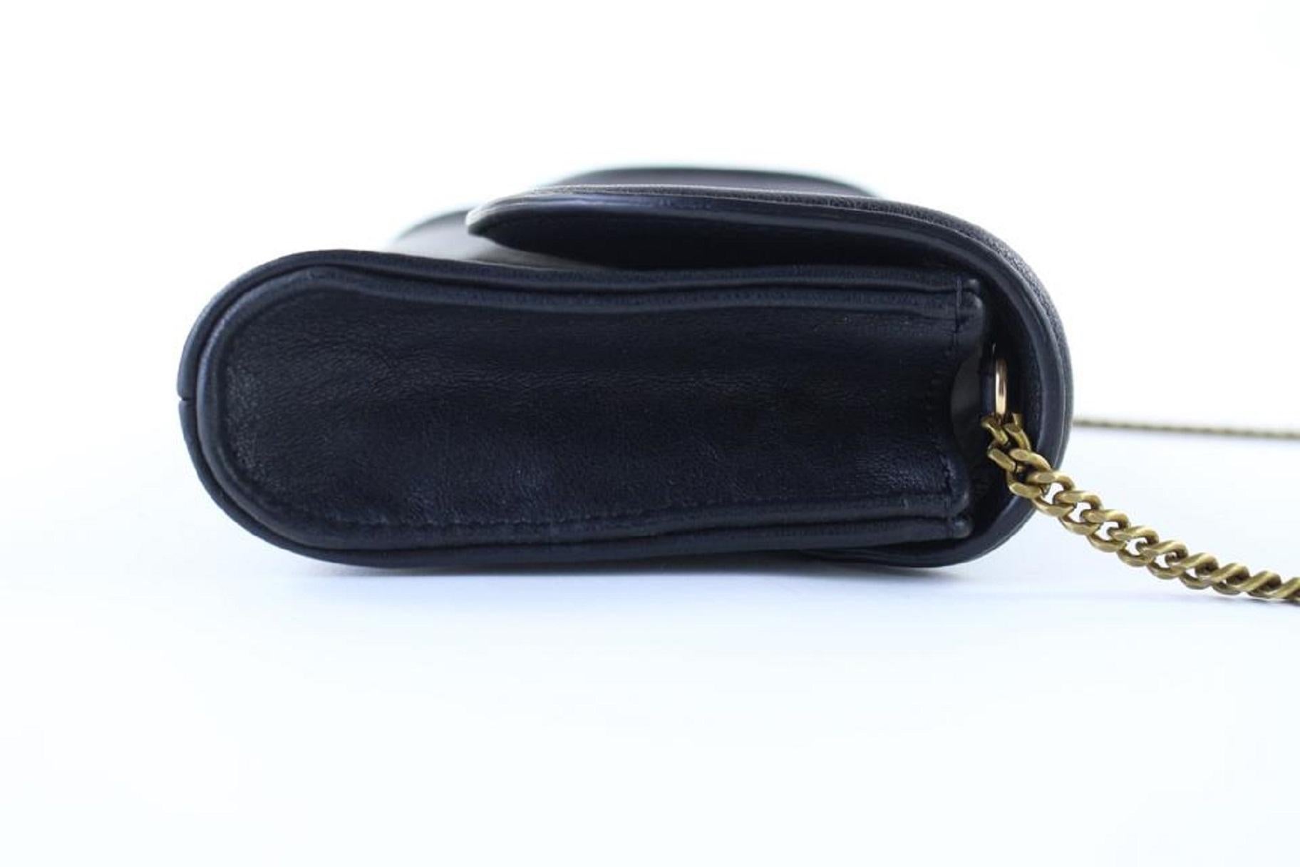 See by Chloé Black Leather Turnlock Gold Chain Crossbody Bag 244ch56  1