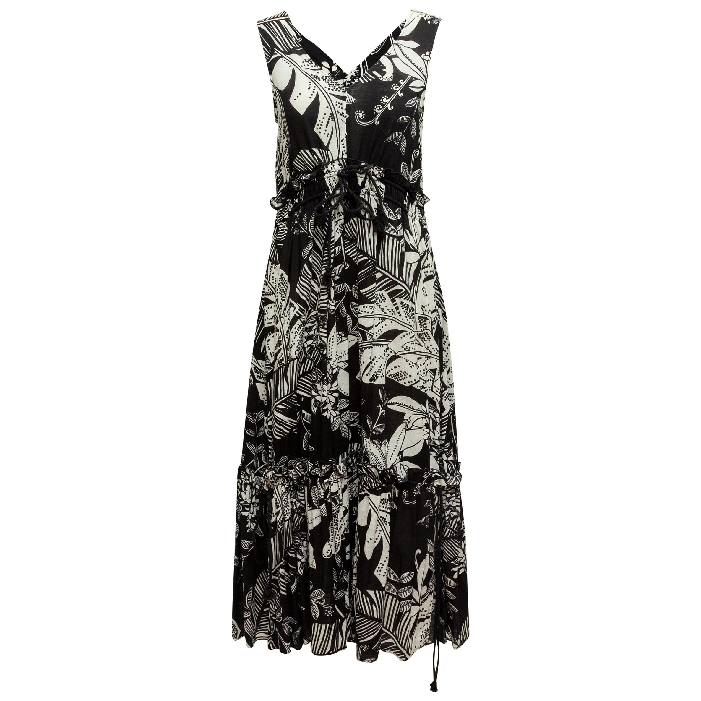 See by Chloe Black and White Floral Print Sleeveless Dress at 1stDibs