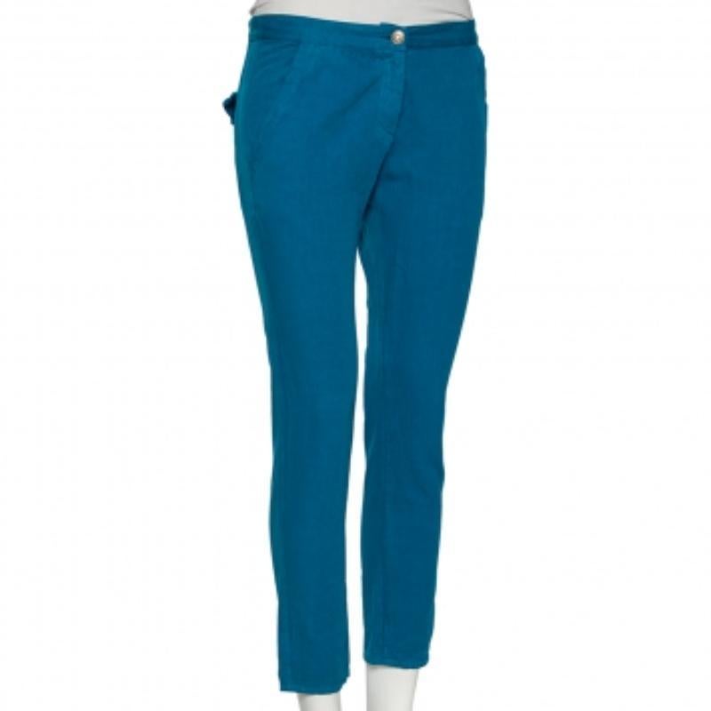 See By Chloe Pantalones de algodón azul brillante S Azul en venta