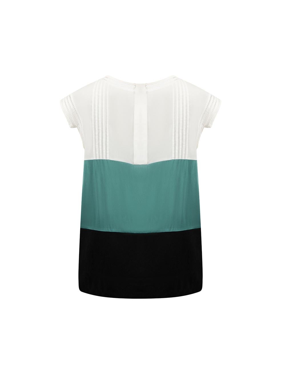 See by Chloé Colour Block Lace Interest Top Size S In Good Condition In London, GB