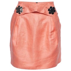 See by Chloé Mini gonna in lino rosa corallo S
