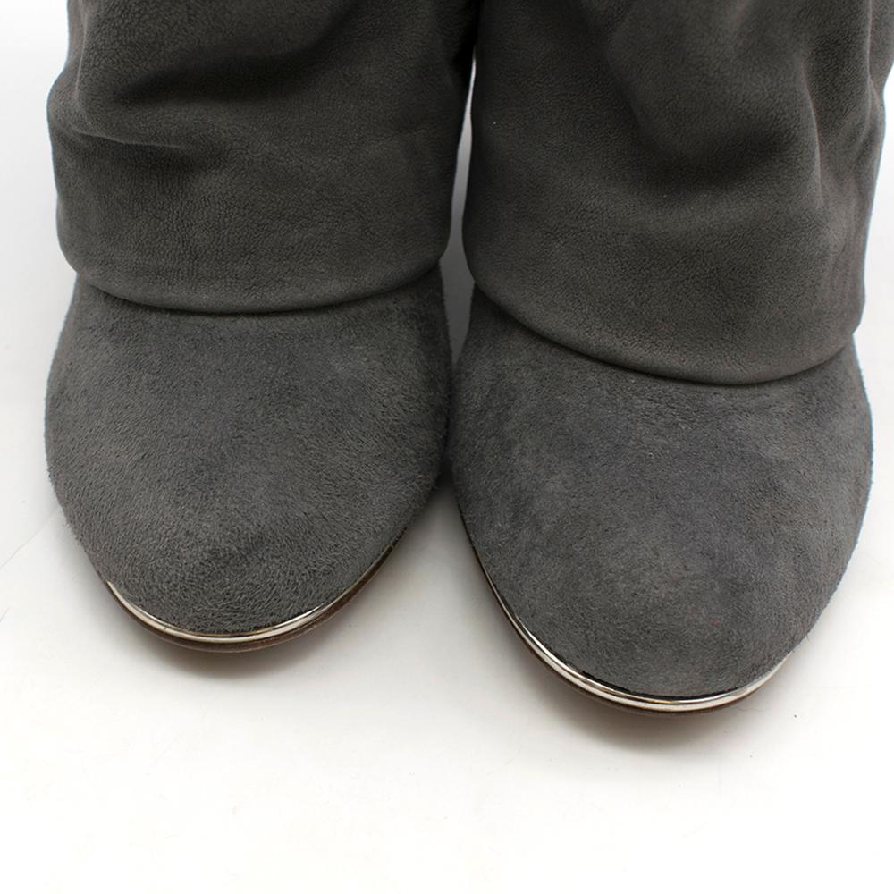 See by Chloe Grey Suede Heel Covered Boots 36 In Excellent Condition In London, GB