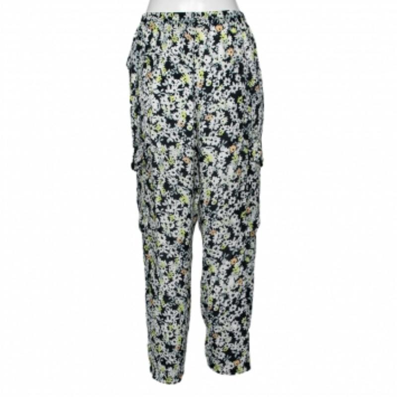 See By Chloe - Pantalone in seta stampata con fiori multicolore M. in vendita