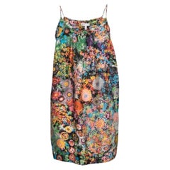 See By Chloe - Vestito senza maniche in seta stampata multicolor M.