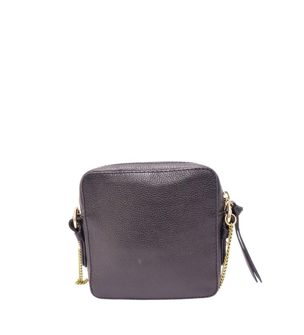 See by Chloé Pony Hair Joan Camera Bag, Features  a one main compartment, Cross-body leather strap, metal chain on the front, one flat pocket, oversized round hook and one interior card slit.

Material: Grained & suede cowhide leather
Hardware: