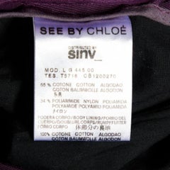 See by Chloe Purple Cotton Pleated Tie Detail Mini Skirt M