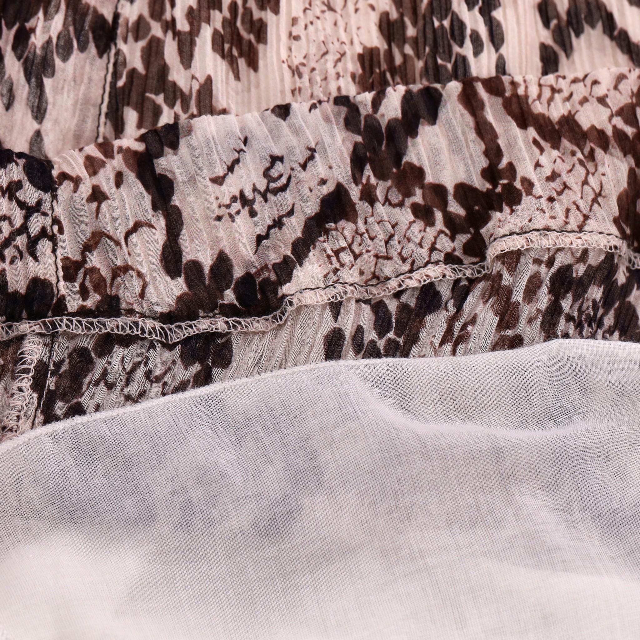 See By Chloe Silk & Cotton Chiffon Snake Print Top For Sale 2