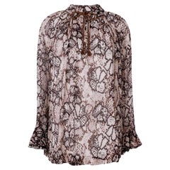 See By Chloe Top de gasa de seda y algodón con estampado de serpiente