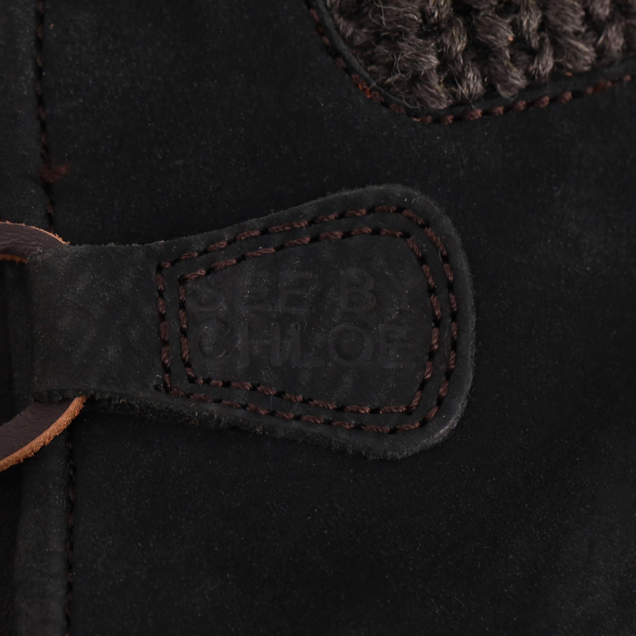 See By Chloe - Bottines en daim à semelle compensée en vente 3