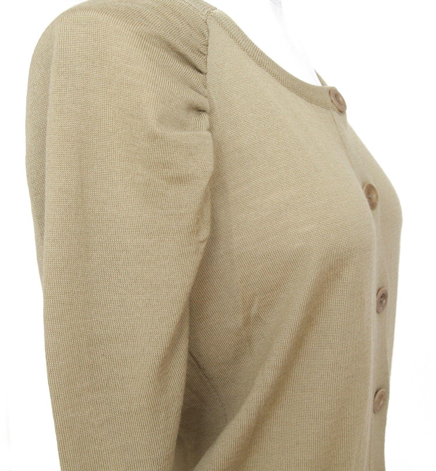 Women's SEE BY CHLOE Sweater Cardigan Knit Top Olive Green 3/4 Sleeve Sz 40 NWT For Sale
