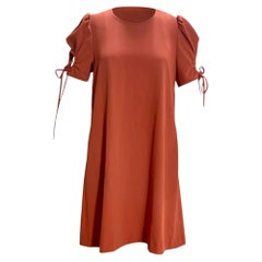 See By Chloé-Kleid mit gebundenen Ärmeln aus rotem Polyester
