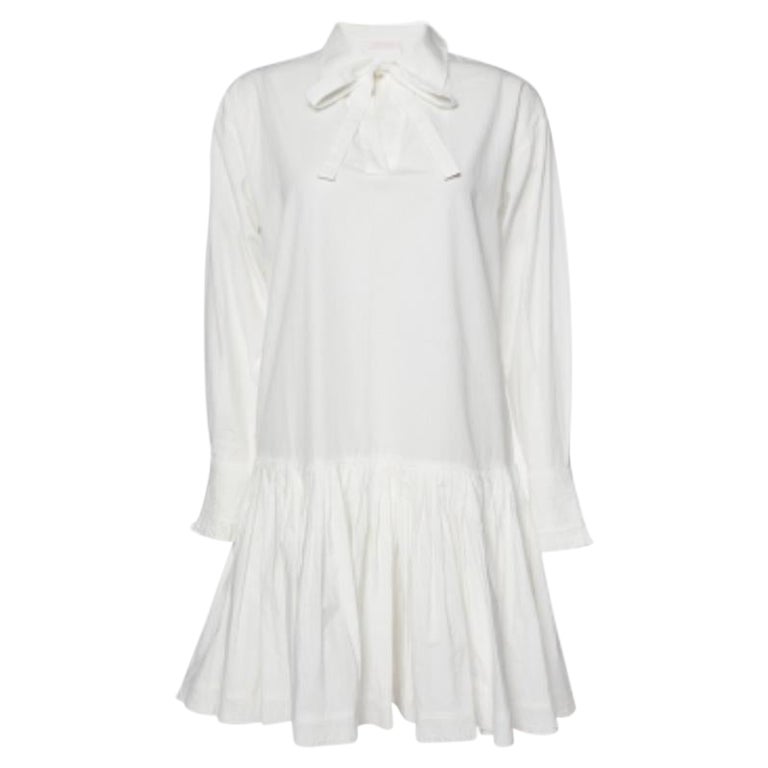 See By Chloe White - Robe évasée à taille basse en coton S.S. White en vente