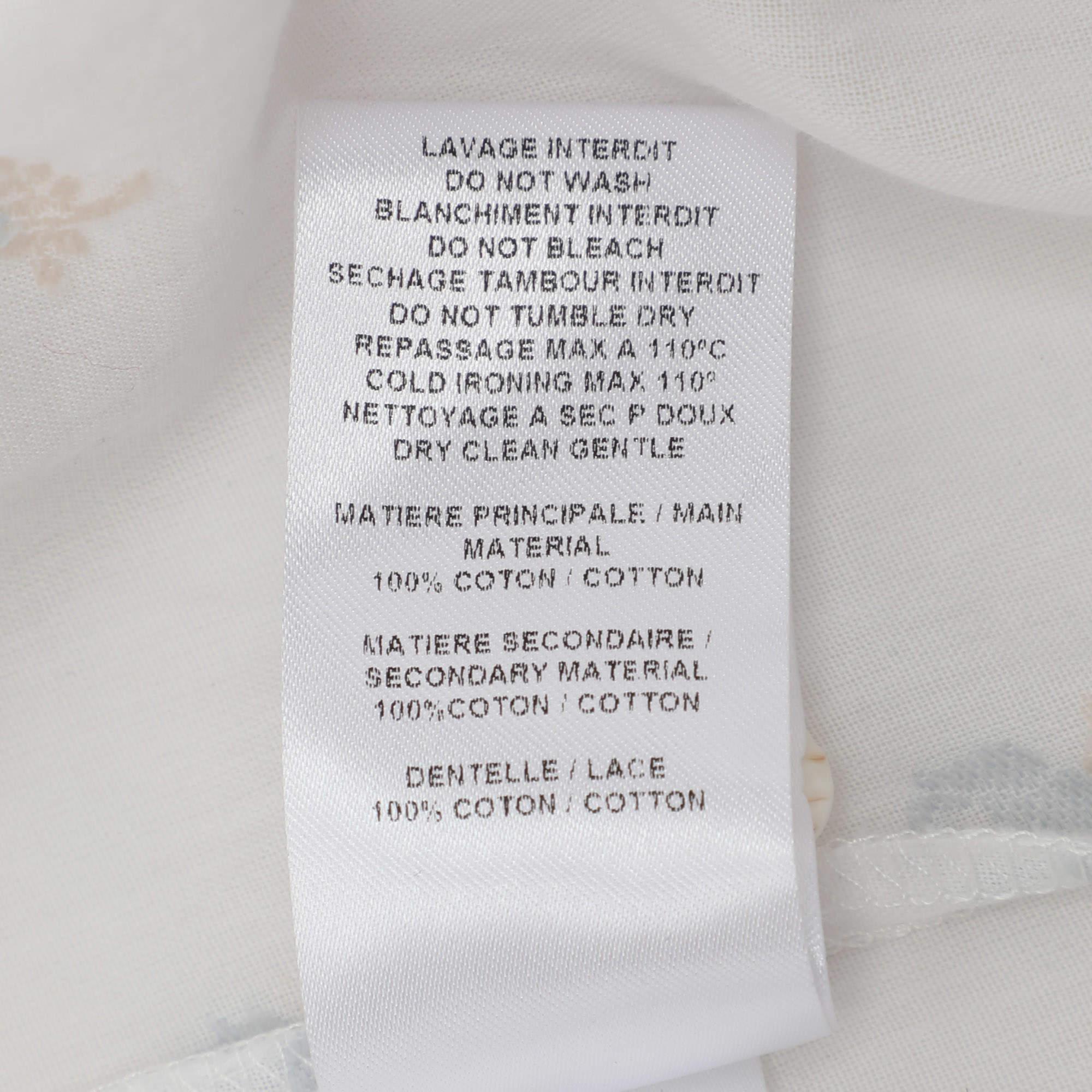 See by Chloe White Cotton Ruffled Detail Top S For Sale 1