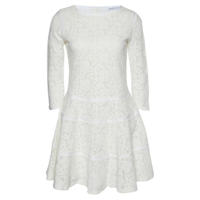 See by Chloe White Vestito Fit & Flare in pizzo all'uncinetto S.S. White