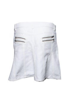 See by Chloe, white flared jeans skirt