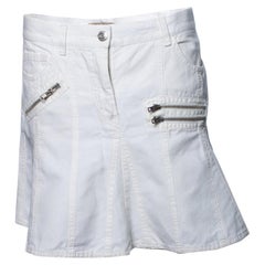 See by Chloe, white flared jeans skirt
