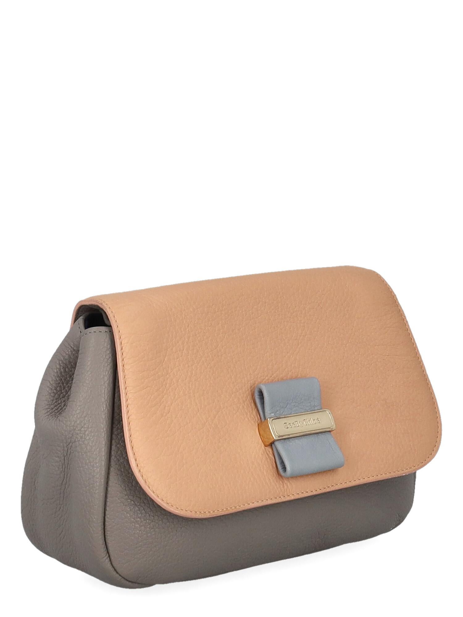 Brown See By Chloé Women Shoulder bags Grey, Pink Leather  For Sale