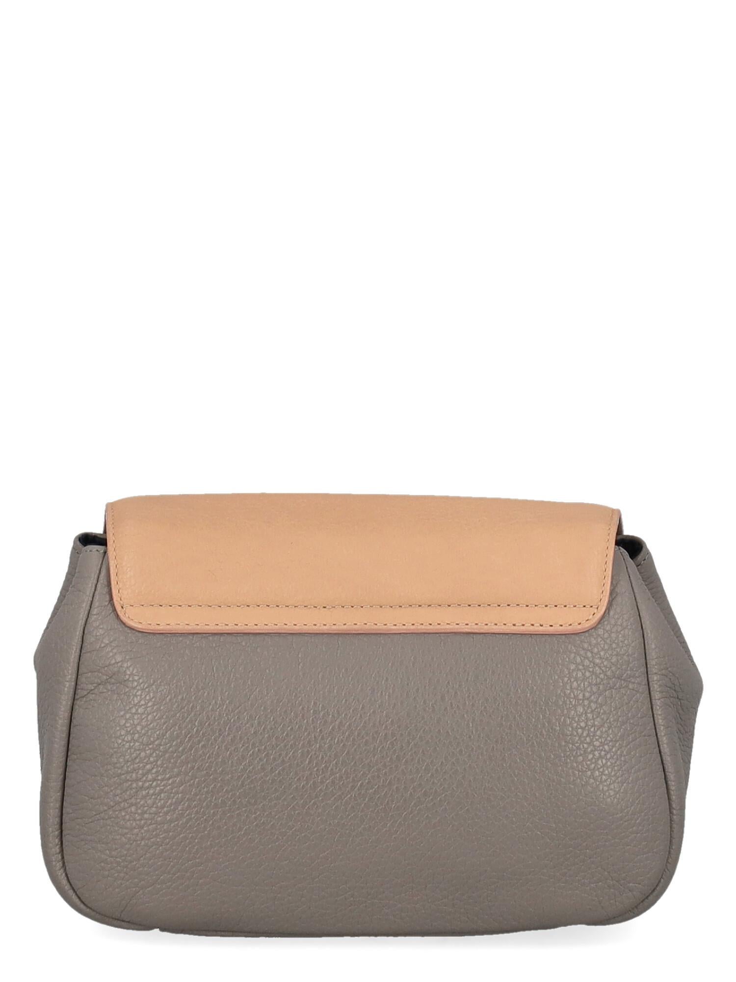 See By Chloé Women Shoulder bags Grey, Pink Leather  In Good Condition For Sale In Milan, IT