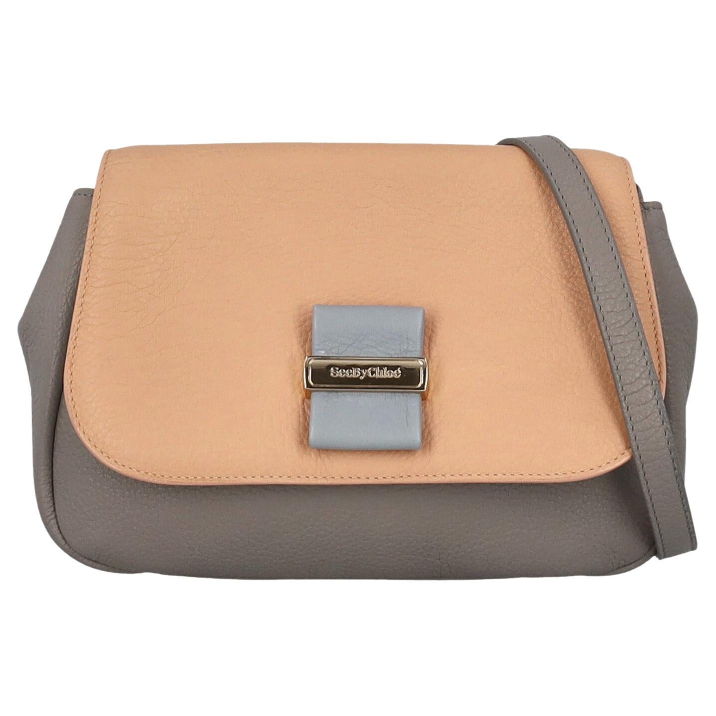 See By Chloé Women Shoulder bags Grey, Pink Leather  For Sale