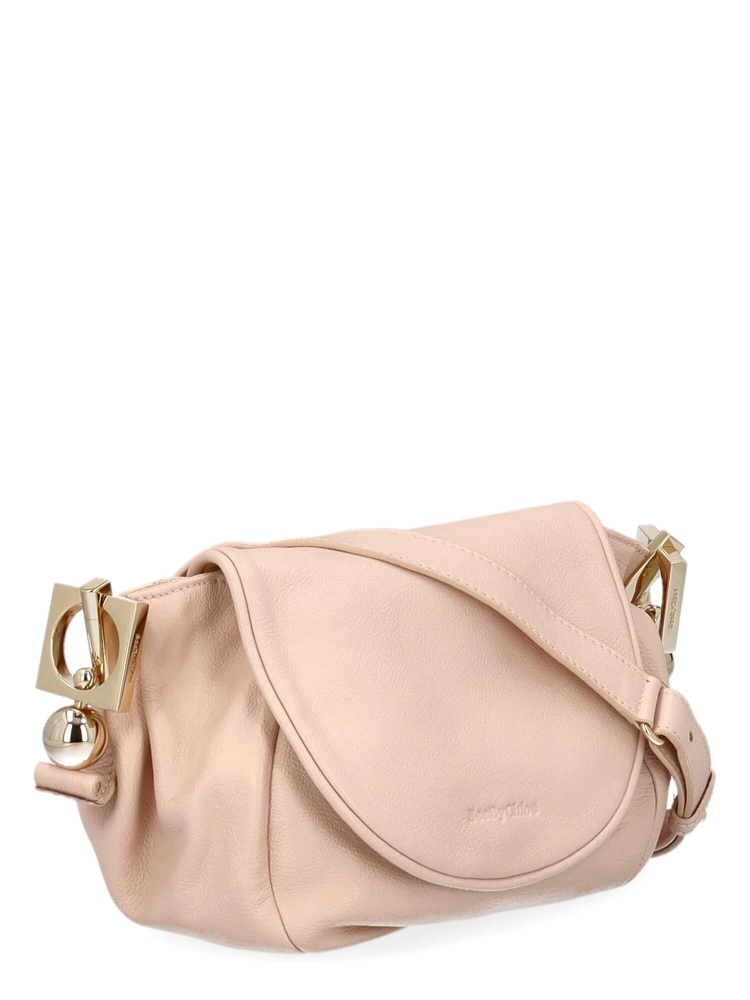 Beige See By Chloé Women Shoulder bags Pink Leather  For Sale