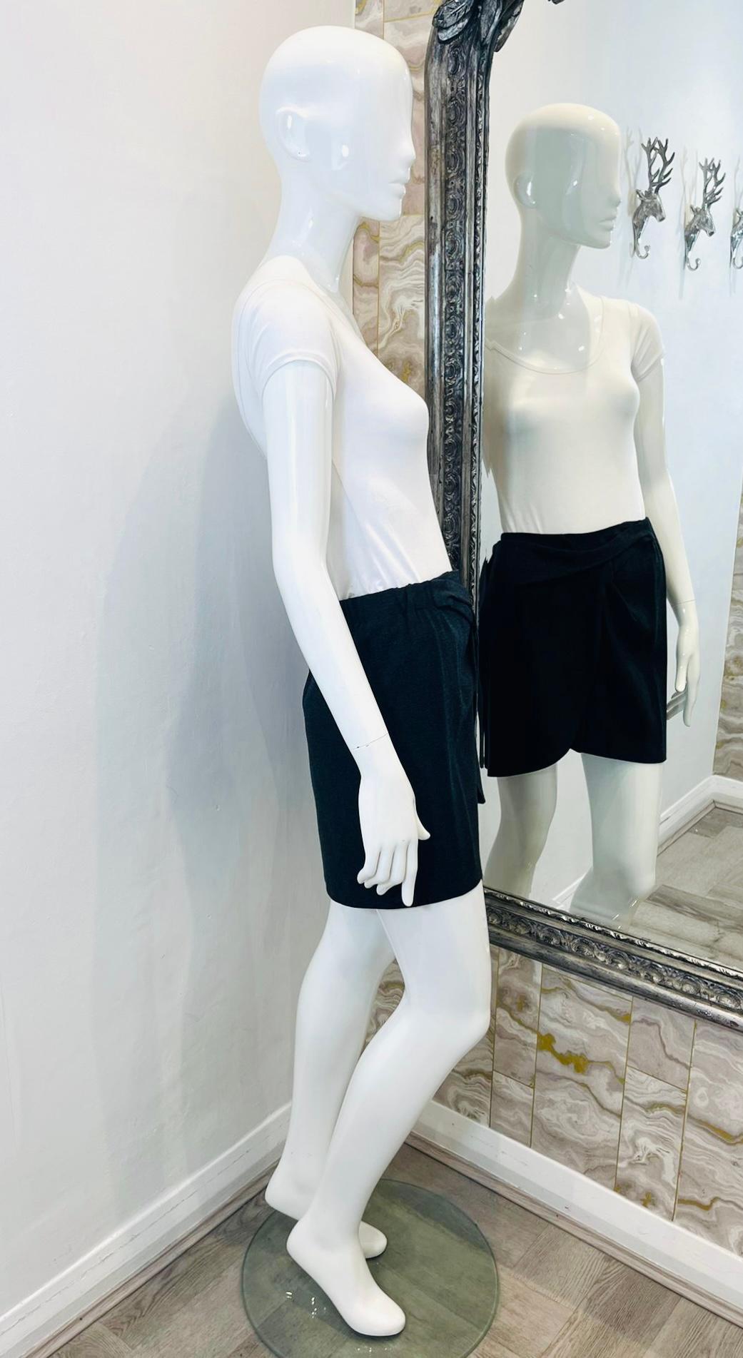 Black See By Chloe Wool Blend Mini Skirt For Sale