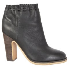SEE byCHLOE black leather Ankle Boots Shoes 40