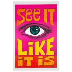 Vintage See It like It Is 1970s American Political/Protest Poster, Reese James