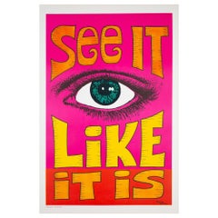 See It like It Is 1970s American Political/Protest Poster, Reese James