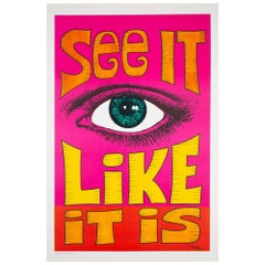 See It like It Is 1970s American Political/Protest Poster, Reese James