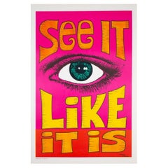 See It Like It Is 1970s American Political / Protest Poster, Reese James