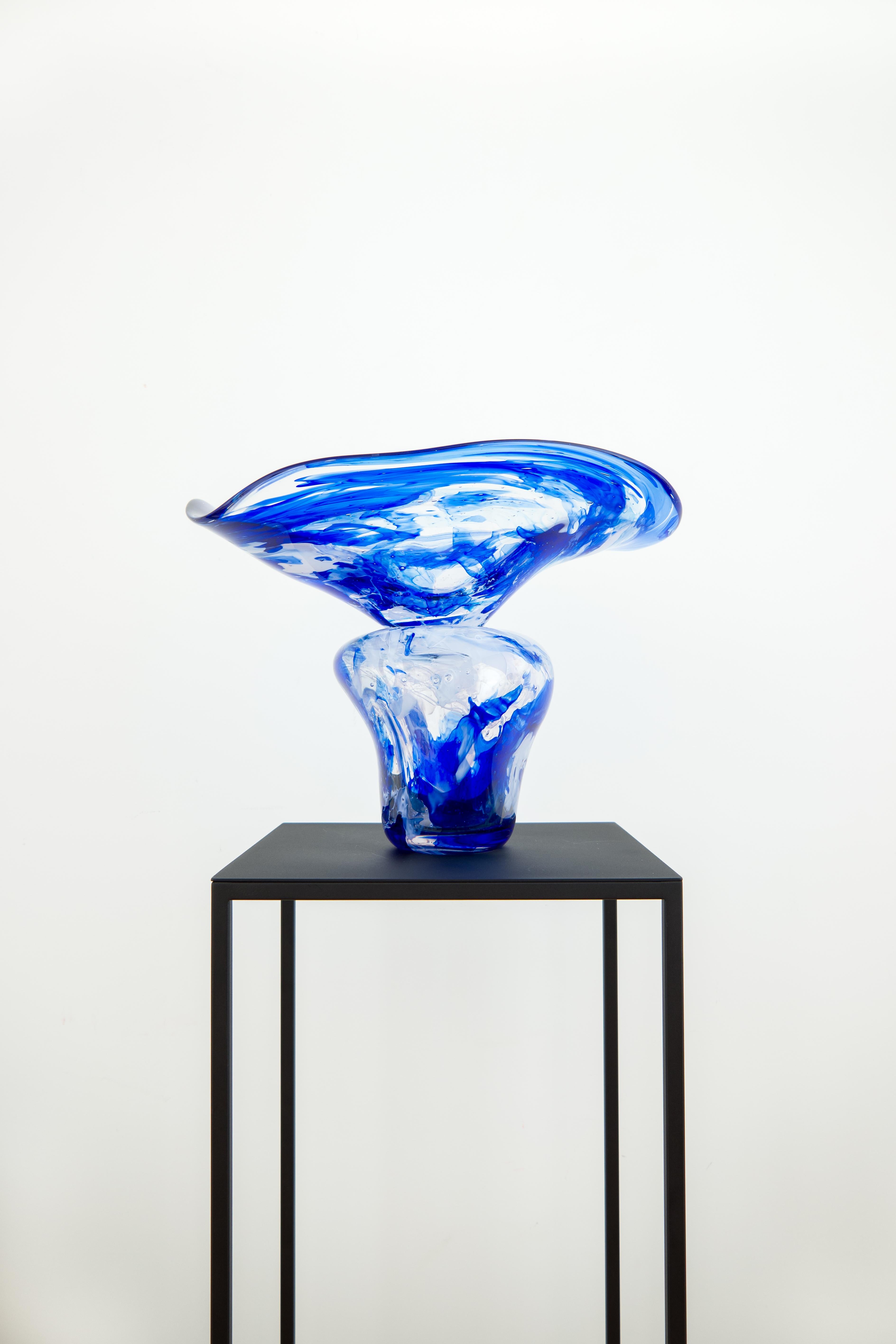 See The Rise, Feel The Sun Glass Sculpture by Eline Martherus
Dimensions:  
Bowl D 48.5 x H 36 cm
Vase D 50 x H 33.5 cm
Rock D 16.5 x H 13.5 cm
Materials: Glass

Reference to the infinity of the cycle of the sun.
‍
An ode to nature, combined