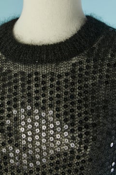 See-through black mohair sweater with sequin JUNYA WATANABE COMME DES GARÇONS