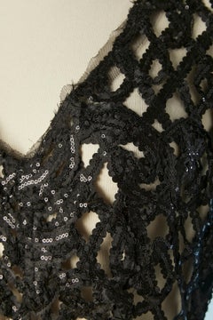 See-through black ribbons and sequins braces evening dress Roberto Cavalli