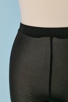 See-through black stretch jersey legging ALEXANDRE VAUTHIER