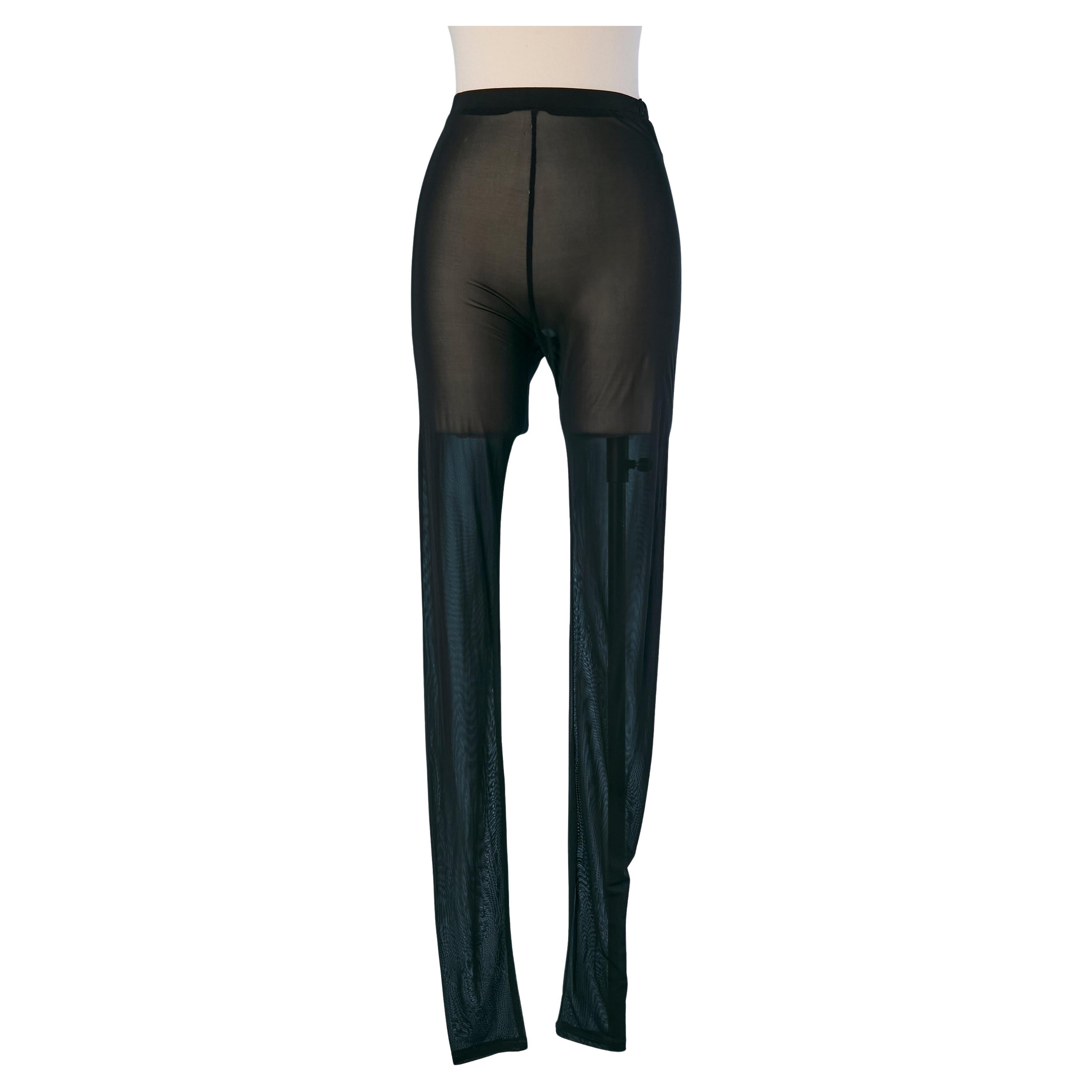 Mallas transparentes de punto elástico negro ALEXANDRE VAUTHIER Nuevo