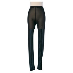 See-through black stretch jersey legging ALEXANDRE VAUTHIER