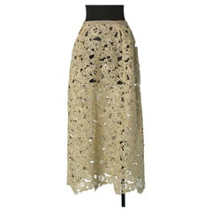See-through ficelle thread embroidery skirt CHRISTIAN DIOR