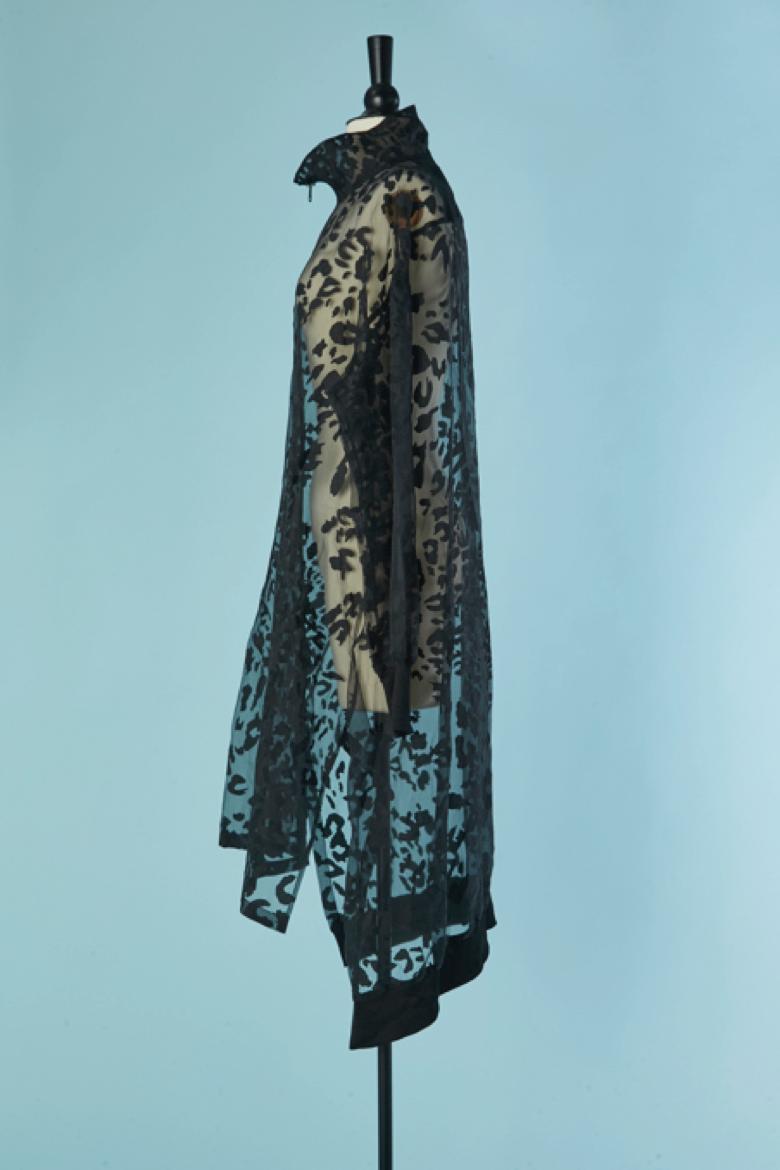 Abrigo oversize de nailon transparente con estampado animal Y3 Adidas & Y.Yamamoto en Excelente estado para la venta en Saint-Ouen-Sur-Seine, FR