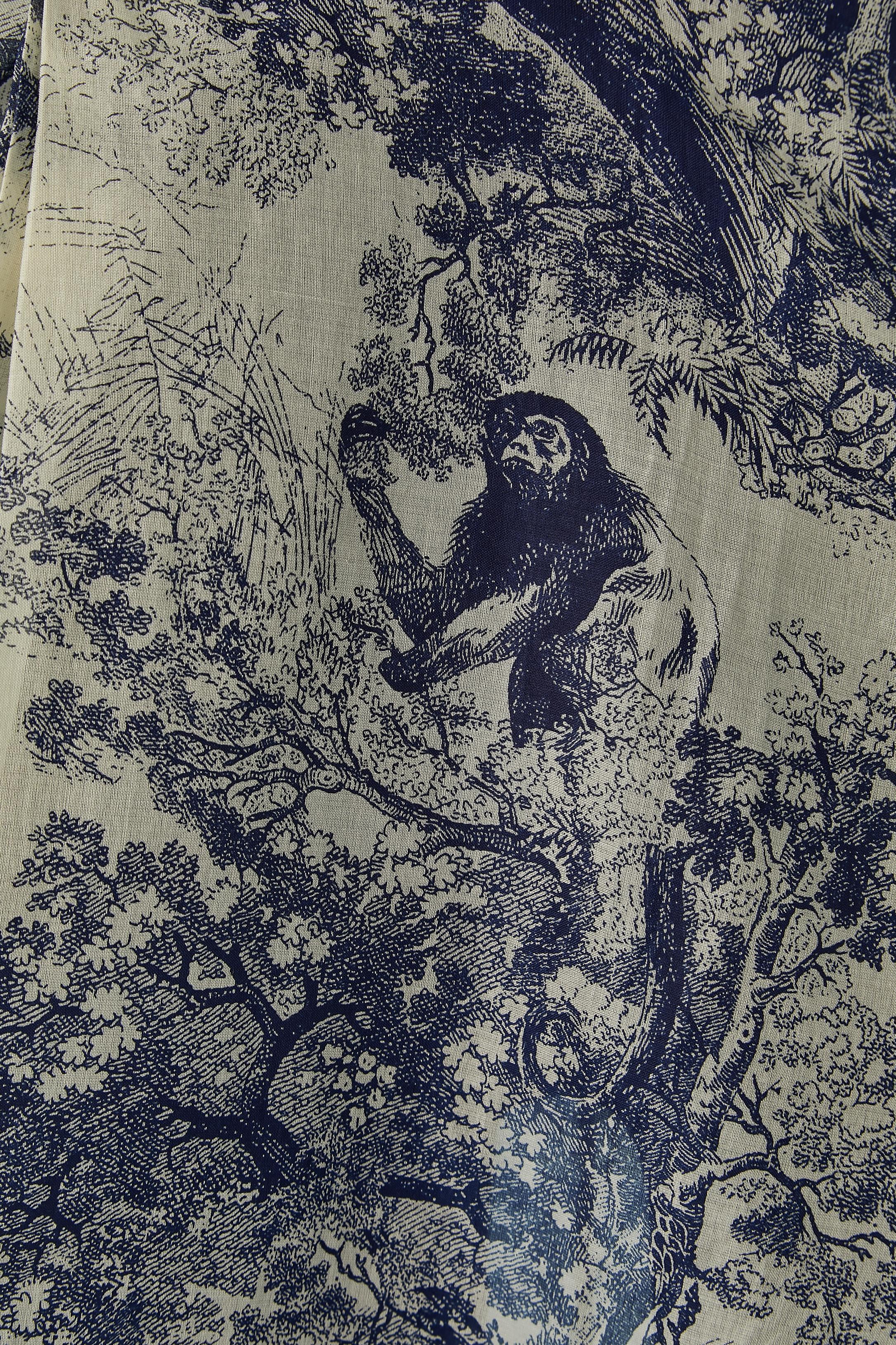 Túnica transparente de algodón estampado CHRISTIAN DIOR en Nuevo estado para la venta en Saint-Ouen-Sur-Seine, FR