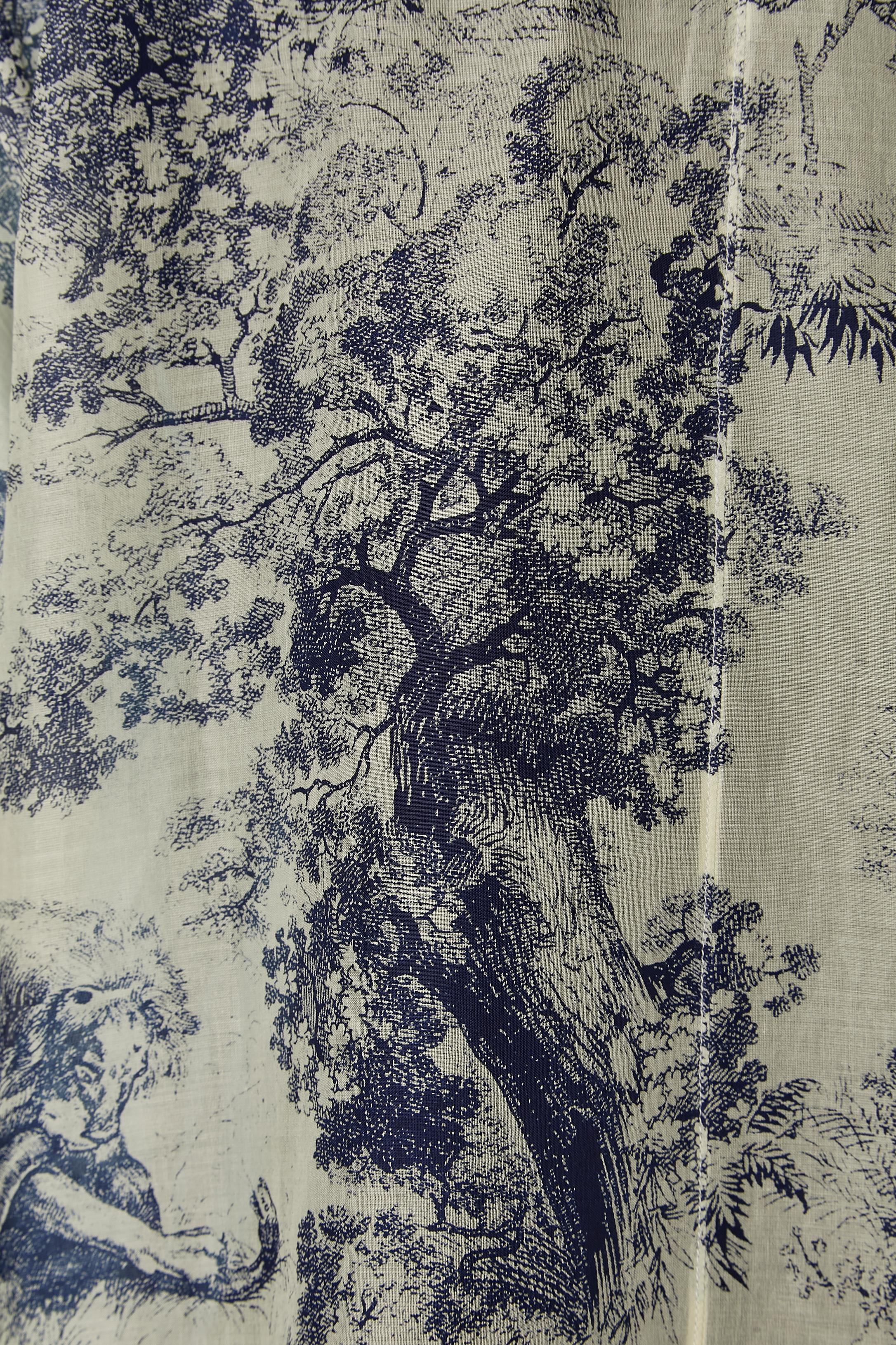 Túnica transparente de algodón estampado CHRISTIAN DIOR en venta 2