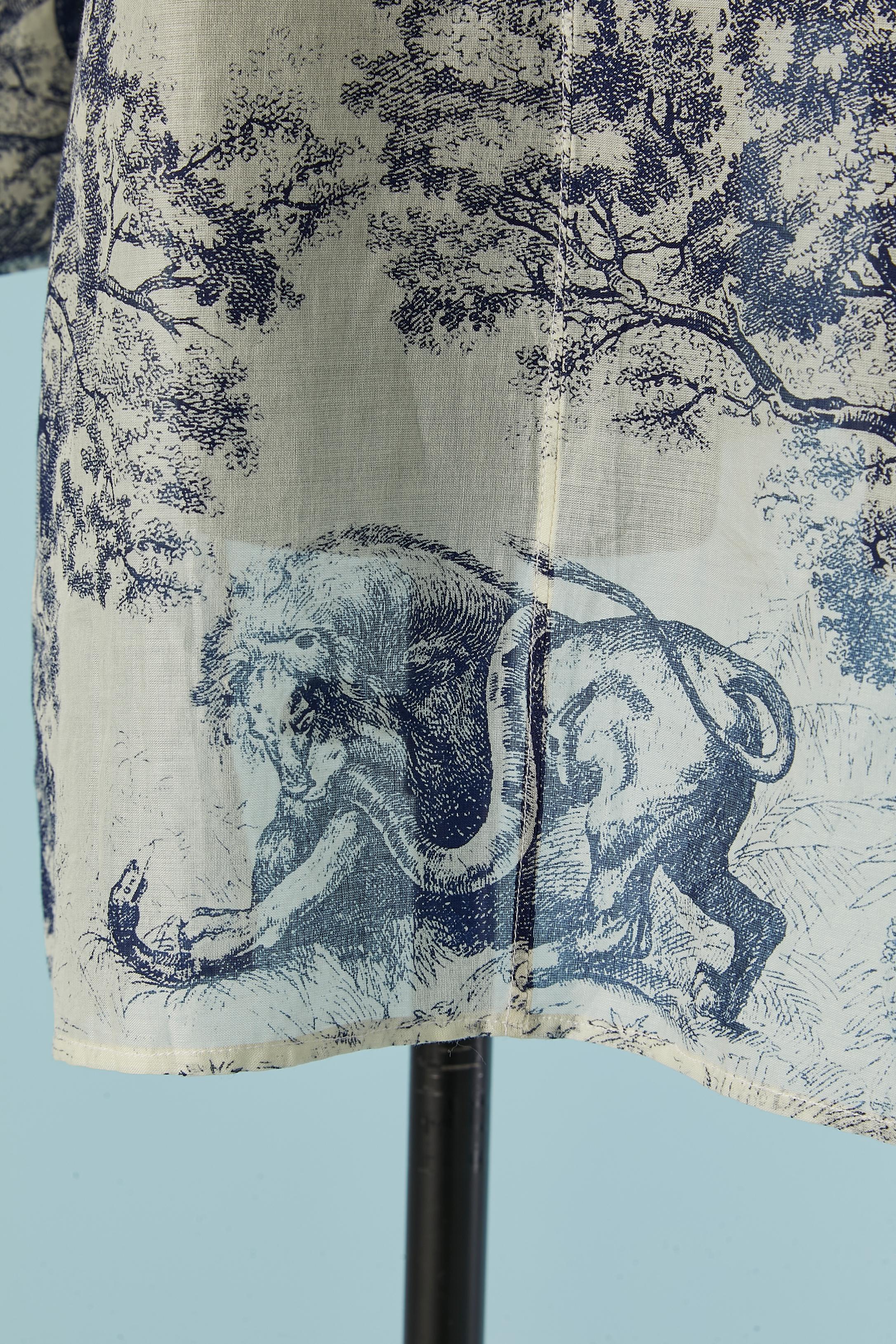 Túnica transparente de algodón estampado CHRISTIAN DIOR en venta 3